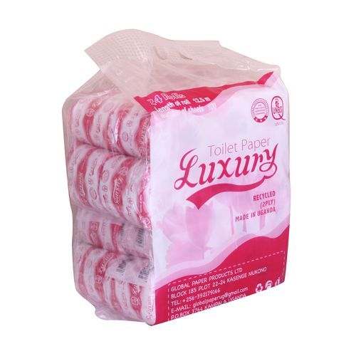 Luxury 1×24 Small Rolls Of Luxury Toilet Paper- Pink	