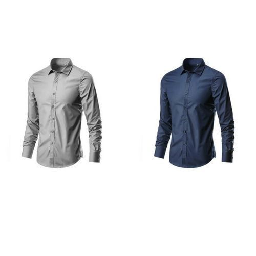 Other Pack of 2 Men’s Long Sleeve shirts – Grey, Navy Blue	