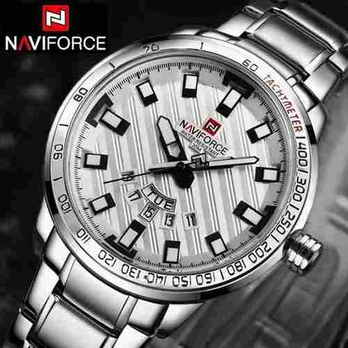 White Label Luxury Stainless Steel Analog Wrist Watch – Silver