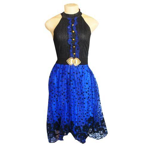 Generic Womens Sleeveless Dress- Blue	