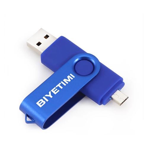 Biyetimi USB OTG Micro USB Type C Card Reader-Blue	