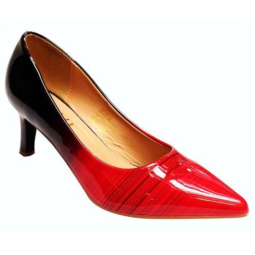 Generic Women’s Pattern High Heel Shoes – Black,Red	