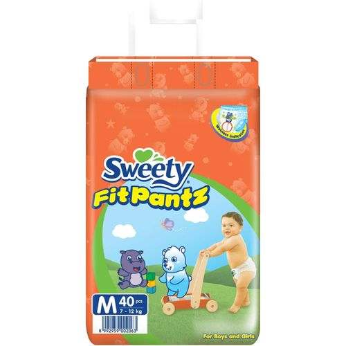 Baby & Mommy 40pc Sweety Fit Diaper Pants For Baby Boys & Girls 7 to 12 Kilograms