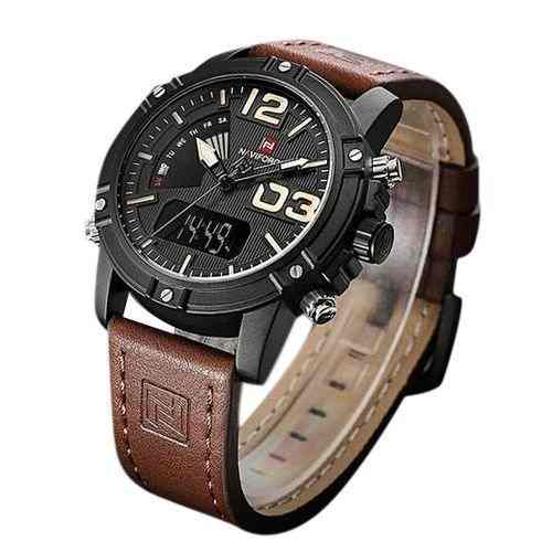 Original Accessories Faux Leather Strapped Watch – Brown