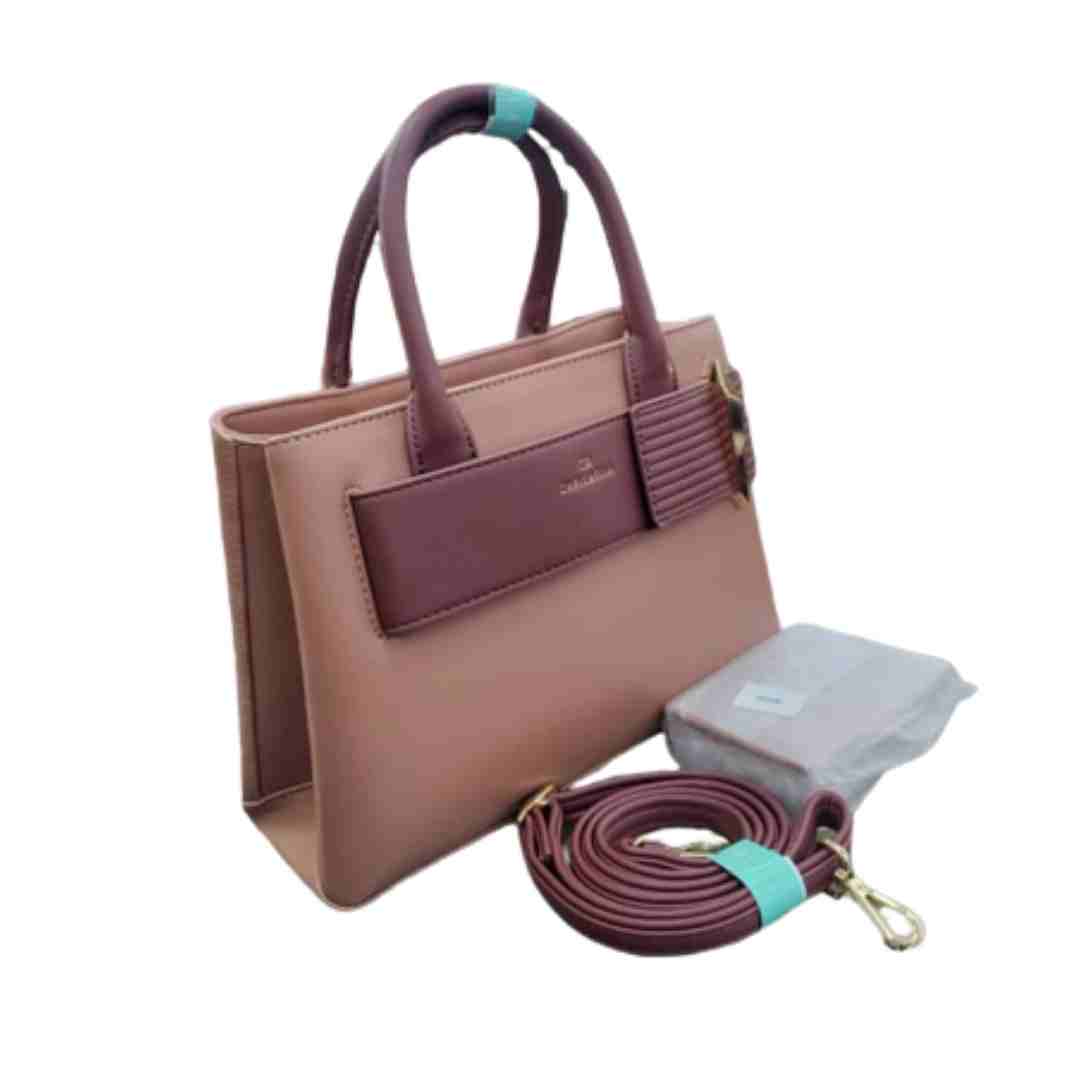 Office Lady Hand bag. - brown