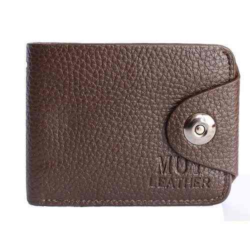 Generic Patterned Faux Leather Men’s Wallet – Brown