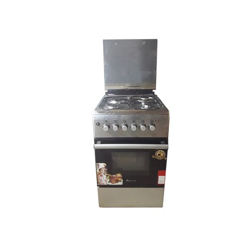 Blueflame Cooker 3 Gas Burners +1 Electric Plate, Electric Oven – Inox
