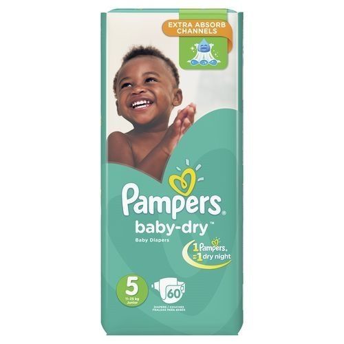 Pampers Baby Dry Diapers Jumbo S5(11-25Kg) – 60 Pcs.	