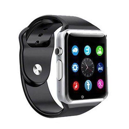 Generic Silicon Smart Watch with Sim Card & Bluetooth – Black