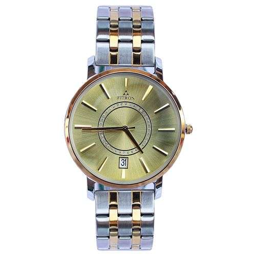 Generic Round, Dated And Chain Strap Unisex Watch – Gold, Silver
