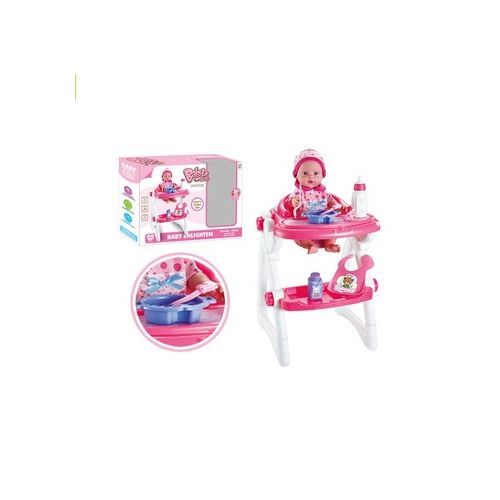 Generic Baby Dining Chair And Doll Baby Play Set – Pink	