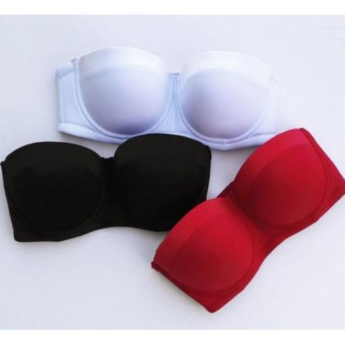 Other 3Pc Comfortable Bridal Push Up Bras – white , Black, Maroon