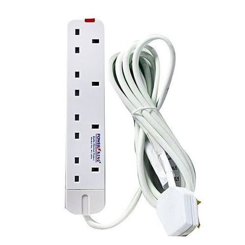 Power King 4 Way Extension Cable – White