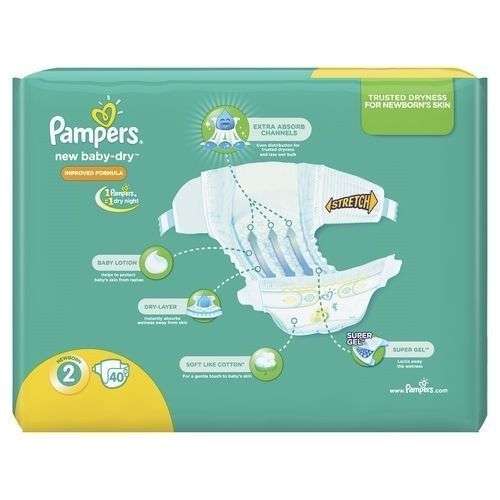 Pampers Baby Dry Diapers High Count S2 (3-8Kg) – 40Pcs	