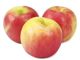 Pink red apples each	