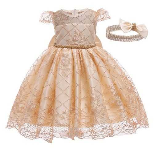 Generic Princess Kids Dress – Cream	
