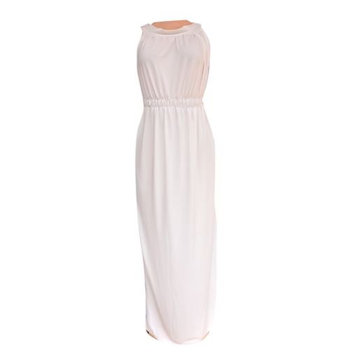 Agelex DLargge Maxi Free Dress With Elastine Waist – White