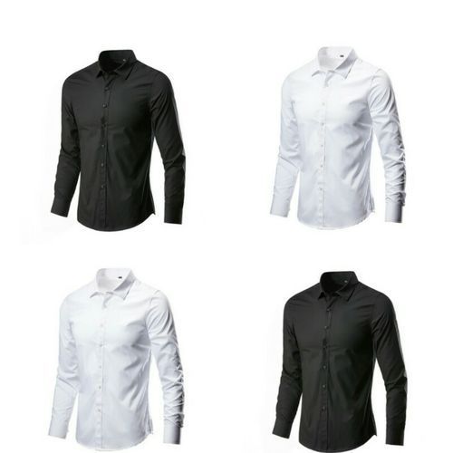 Other Pack of 4 Men’s Formal Shirts – Black, White	