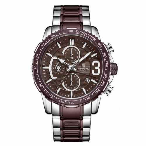 Naviforce Chronograph Analog and Water Proof Men’s Watch – Brown